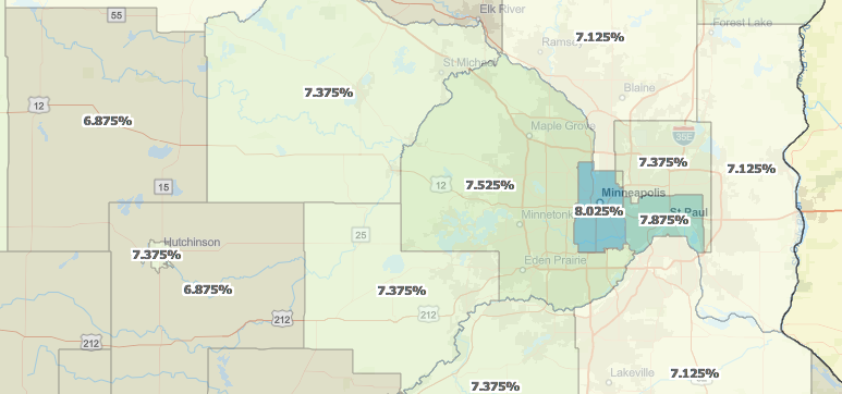 MN Dept of Revenue Delivers Sales Tax Lookup Map